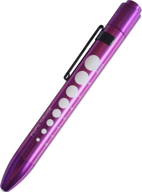 SOFT LED PUPIL GAUGE PENLIGHT IN POLY BAG-PURPLE-BATTERY REPLACEABLE