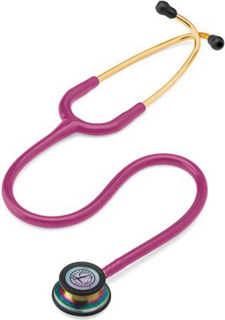 3M LITTMANN CLASSIC III STETHOSCOPE-RASPBERRY TUBE AND RAINBOW CHESTPIECE