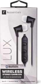 iEssentials LUX Bluetooth Stereo Earbuds- Black