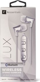 iEssentials LUX Bluetooth Stereo Earbuds- Silver