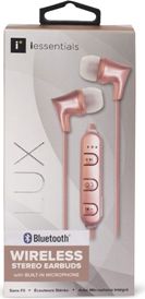 LUX Wireless Bluetooth Earbuds with built in Microphone, Rose Gold - ONLINE ONLY