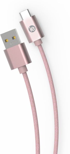iEssentials 10ft Braided USB-C to USB A Cable Rose Gold - ONLINE ONLY