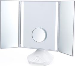 iHome Beauty Reflect TriFold Vanity Mirror, Speaker with Bluetooth, Speakerphone and USB Charging - ONLINE ONLY
