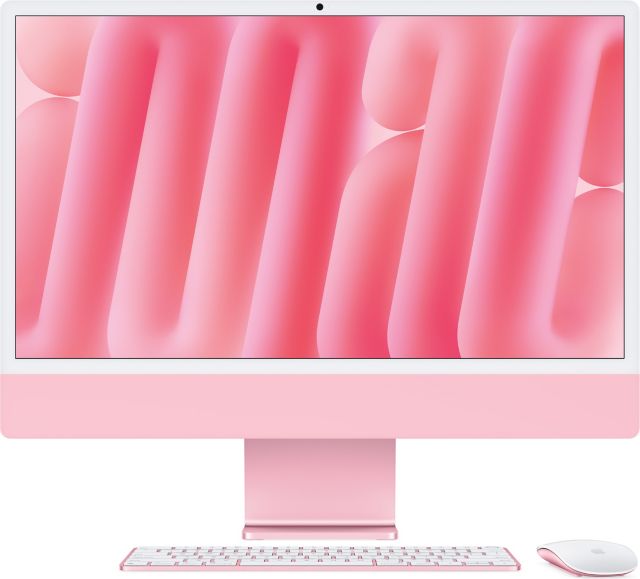 Apple 24-inch iMac with Retina 4.5K display: Apple M4 chip with 8-core CPU and 8-core GPU, 16GB, 256GB SSD - Pink